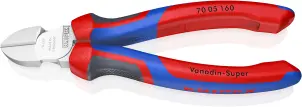 Кусачки бокові (бокорізи), діаметр 4,0мм, 160мм KNIPEX 70 05 160 SB, хромовані №1