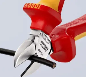 Кусачки бокові (бокорізи), діаметр 4,0мм, 140мм VDE KNIPEX 70 06 140 SB, хромовані №4