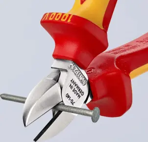 Кусачки бокові (бокорізи), діаметр 4,0мм, 140мм VDE KNIPEX 70 06 140 SB, хромовані №5