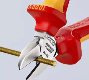 Кусачки бокові (бокорізи), діаметр 4,0мм, 140мм VDE KNIPEX 70 06 140 SB, хромовані №6