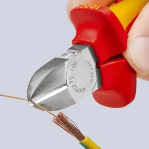 Кусачки бокові (бокорізи). діаметр 4,0мм, 180мм VDE KNIPEX 70 06 180 SB, хромовані №2