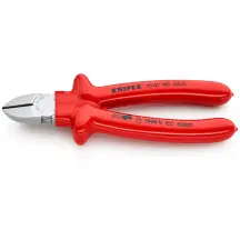 Кусачки бокові (бокорізи), діаметр 4,0мм, 180мм VDE KNIPEX 70 07 180, хромовані