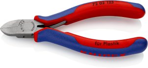 Кусачки бокові (бокорізи) для пластмаси, 125мм KNIPEX 72 02 125, фосфатовані №1