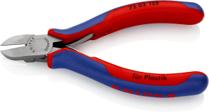 Кусачки бокові (бокорізи) для пластмаси, 125мм KNIPEX 72 02 125, фосфатовані №2