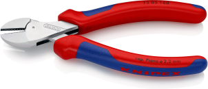 Кусачки бокові (бокорізи) компактні X-Cut, діаметр 12,0мм, 160мм KNIPEX 73 05 160 SB, хромовані №2