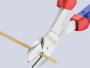 Кусачки боковые (бокорезы) особой мощности, диаметр 4,6 мм, 250 мм KNIPEX 74 05 250, хромированные №4