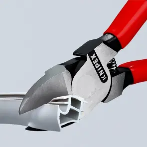 Кусачки бокові (бокорізи) для пластмаси, 180мм KNIPEX 72 01 180, фосфатовані №4