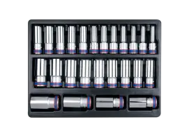 Набор головок 1/2" 12 гранн удлиненных 25 шт (08-36mm) в ложементе