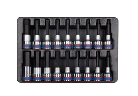 Набір TORX 1/2" Т20-Т60 та торцевих біт 1/2", 4-17 мм, 18 одиниць купити