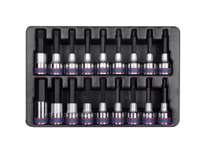 Набір TORX 1/2" Т20-Т60 та торцевих біт 1/2", 4-17 мм, 18 одиниць №1