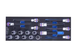 Набір торцевих головок 1/2" TORX, SPLINE, HEX 17 предметов (EVA ложемент) купити в Києві