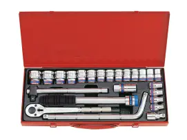 Набор головок 1/2" (12-гранн.) 24 единиц в металлическом кейсе