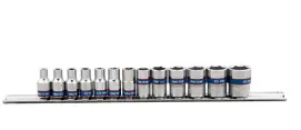 Набор глубоких торцевых головок 1/4" 13 единиц на планке