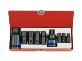 Шестигранник ударный 3/4" (набор 11ед.) в металлическом кейсе.