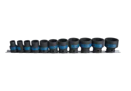 Набор ударных головок 1/2" 11 ед. 6-ти грани, длинные, 10-32мм KING TONY на планке