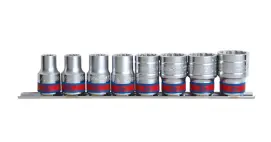 Набір торцевих головок 1/2", шестигранні, 3/8"-7/8", 8 одиниць на планці