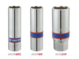 Головка свечная 1/2" 16 мм 6-гранная с резинкой №1
