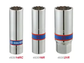 Головка свечная 1/2" 21мм 12гранн с резинкой, арт.463021R