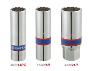Головка свечная 1/2" 21мм 12гранн с резинкой, арт.463021R №1