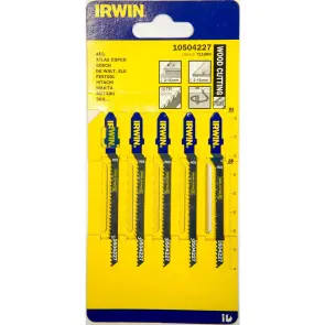 Пилка для лобзика по дереву T119BO 5шт, IRWIN №4