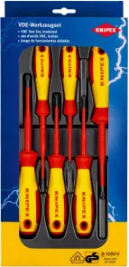 Набір викруток ізольованих тонких VDE KNIPEX 00 20 12 V04, шліц Phillips/Pozidriv №1