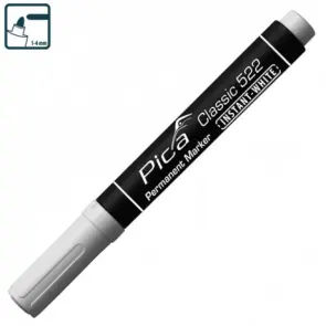 Перманентный маркер Pica Classic 522/52 Classic Instant-White, белый №1