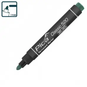 Маркер перманентный Pica 520/36 Classic Permanent Marker bullet tip, зеленый №1