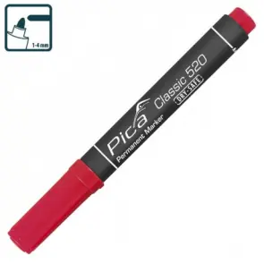 Маркер перманентный Pica Classic 520/40 Permanent Marker bullet tip, красный №1