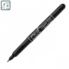 Маркер перманентний Pica Classic 533/46 Permanent Pen FINE, ультратонкий чорний №1