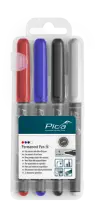 Набор перманентных маркеров PICA 534/04 Classic Permanent Pen (красный/синий/черный/белый), 4шт