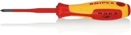 Отвертка изолированная тонкая VDE KNIPEX, PH1, 98 24 01 SL