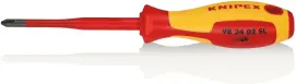 Отвертка изолированная тонкая VDE KNIPEX, PH0, 98 24 02 SL