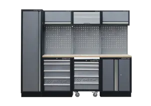 Комплект инструментальных тумб серая 2640 x 460 x 2000 мм. №1