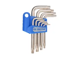 Набір Torx 9 од. шестигранників (Т10-Т50) з отвором Г-подібних в холдері №1