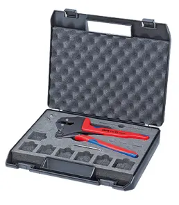 Інструмент для обпресування системний KNIPEX 97 43 200 A (для змінних матриць), фосфатований №1