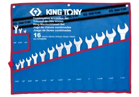 Набір ключів комбі 16 шт. в чохолі із терилену KING TONY купити в Києві