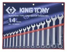 Набір ключів комбі 14 шт. (10-32 мм) в чохолі із терилену KING TONY