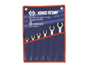 Набір ключів рожкових посилених 6 одиниць дюймові KING TONY №1