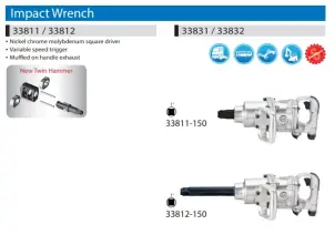 Пневмогайковерт 1" 2440Н/М 4000 об/хв. удл. шпиндель (уп.1) №2