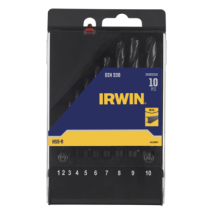 Набор сверл по металлу Irwin HSS pro, 10 предметов диаметр 1-10 мм.