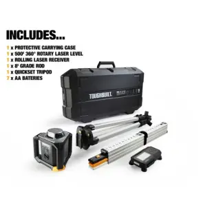 Ротационный лазер ToughBuilt TB-H2S4-LL-M150-R1 с приемником зеленый 150м. №5