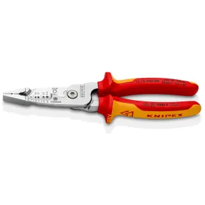 Багатофункціональні кліщі з пружиною для електромонтажних робіт KNIPEX 13 76 200 ME №1