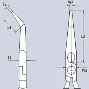 Плоскі круглогубці з ріжучими крайками 25 25 160 №2