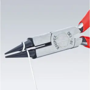Круглогубці з ріжучою кромкою діаметр 2,2мм, 130мм KNIPEX 1901130, фосфатовані №4