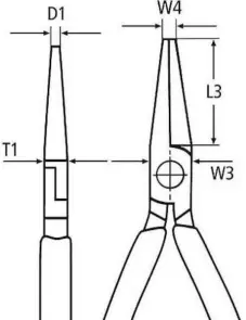 Круглогубці з ріжучою кромкою діаметр 2,2мм, 130мм KNIPEX 1901130, фосфатовані №6