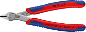 Кусачки Electronic Super Knips, діаметр 1,6мм, 125мм KNIPEX 78 03 125 SB (в блістері) №1