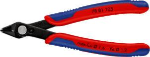Кусачки Electronic Super Knips, діаметр 1,6мм, 125мм KNIPEX 78 81 125 SB №1