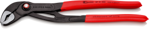 Кліщі сантехнічні переставні, діаметр 70мм Cobra QuickSet KNIPEX 87 21 300 SB (з автоспуском) фосфатовані №1
