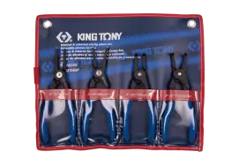 Съемник стопорных колец Набор 4 единиц в чехоле из террилена KING TONY