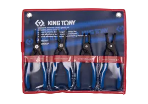 Съемник стопорных колец Набор 4 единиц в чехоле из террилена KING TONY №1